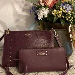 🩷2 Kate Spade Crossbody & wallet set burgundy
EXCELLENT CONDITION!!
